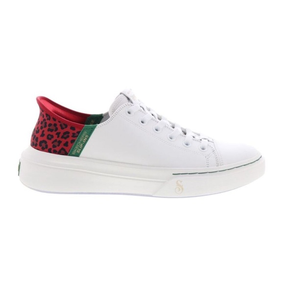Skechers x Snoop Dogg Snoop 7.5 Sneakers One Low G Leather white red no box NWT - Picture 1 of 14